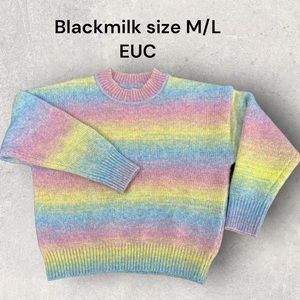 Blackmilk rainbow sweater m/l